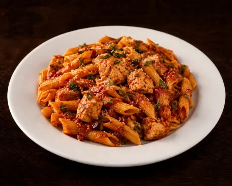 Penne /Spaghetti Pasta In Marinara Sauce Chicken
