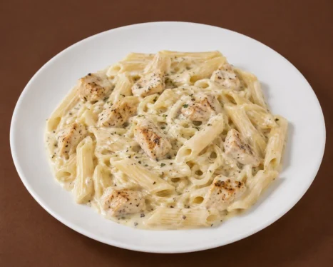 Penne /Spaghetti Pasta In White Sauce Chicken