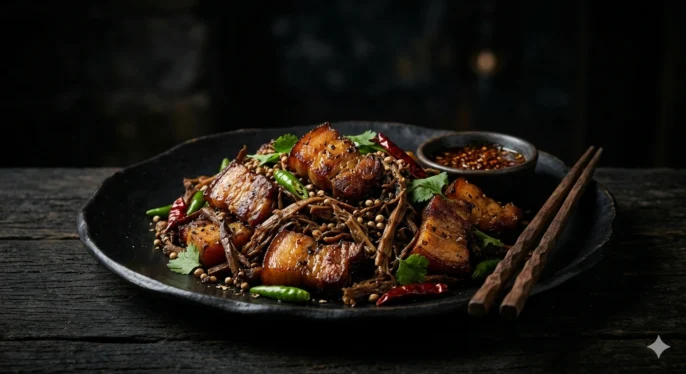 Pork In Dry Bamboo Shoot