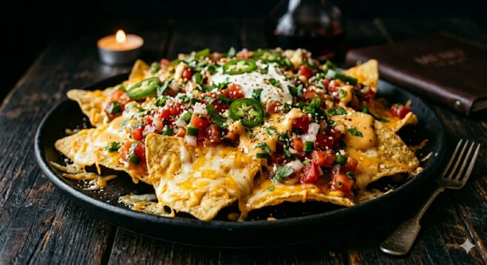 Cheesy Nachos With Salsa