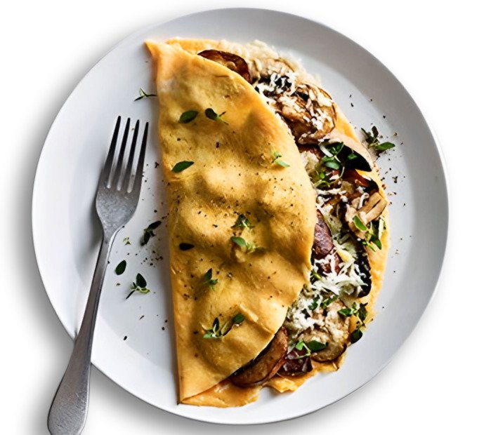 Mushroom And Cheese Omlette