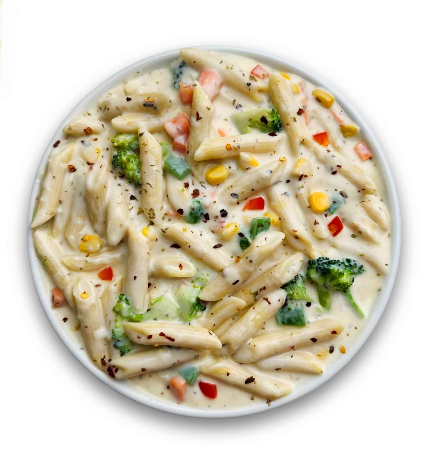 Penne Pasta In White Sauce(Non-Veg)