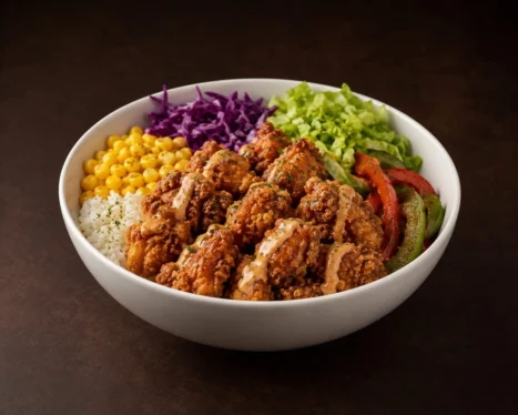Bowl Meal With Chicken Popcorn