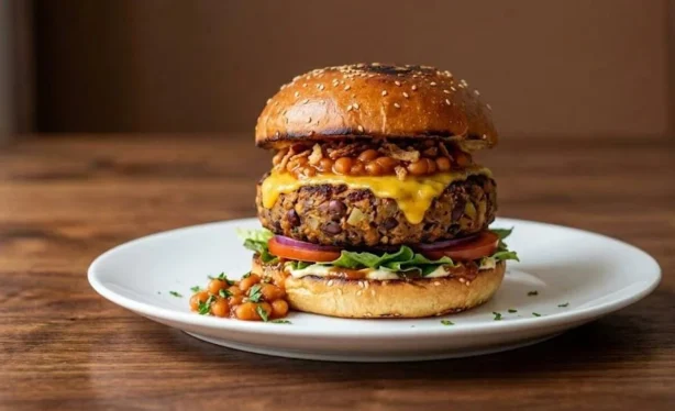 Baked Bean Potato Burger
