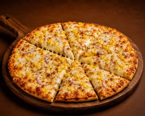 Cheesy Onion And Corn Pizza (Medium)