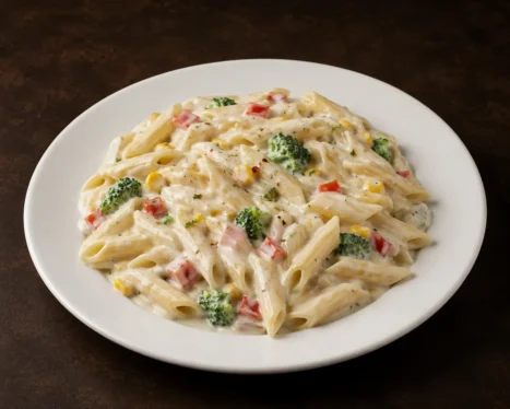 Penne /Spaghetti Pasta In White Sauce(Veg)