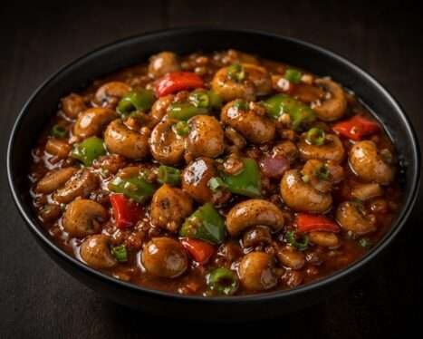 Mushroom Chillli (With Gravy)