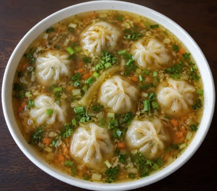 Veg Momo With Soup