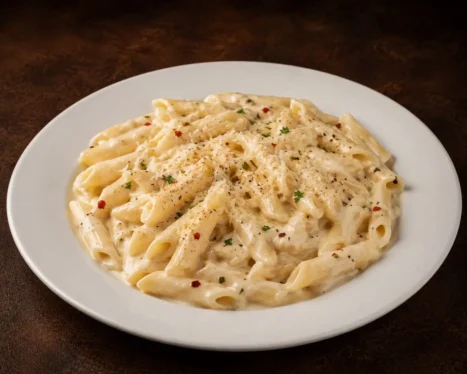 Alfrado Cheesy White Sauce Pasta ( Veg )