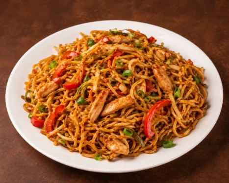 Chilly Garlic Noodles (Non-Veg)
