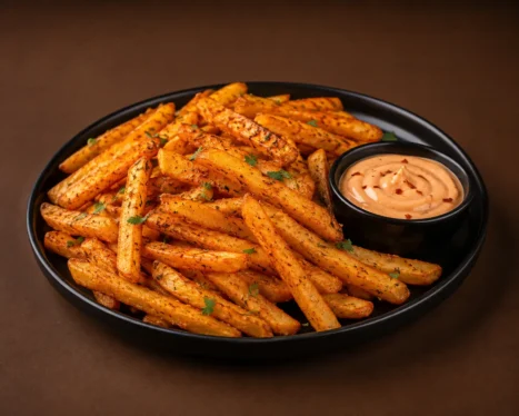 Peri Peri Fries With Dipping Sauce