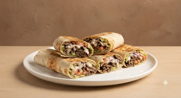 Shawar Moo(Beef Shawarma) 5 (Rolls)