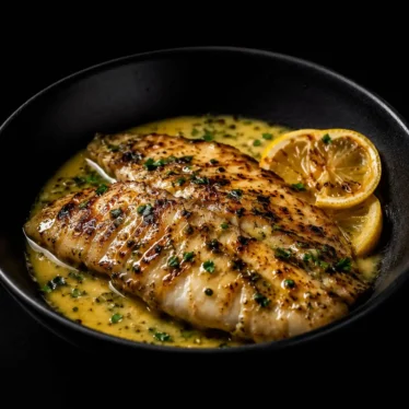 Grilled Fish with Lemon Butter Sauce