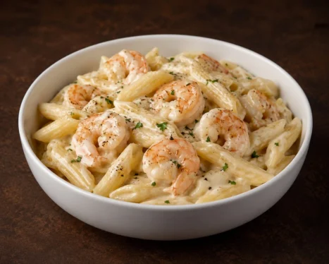 Penne Alfredo sauce (Prawns)
