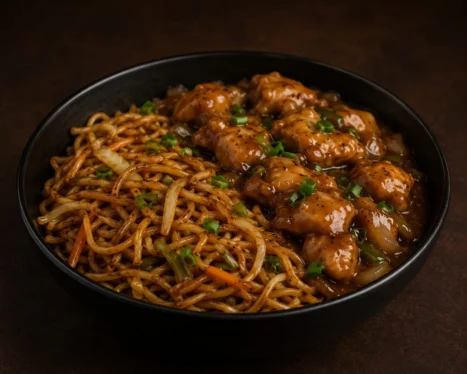 Pan Fried Noodles With Gravy (Chicken)