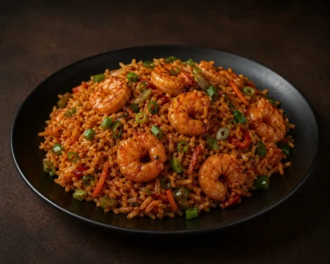 Schezwan Wok Rice (Prawns)