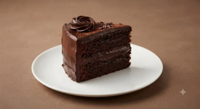 Chocolate Cake With Chocolate Ganache Cream
