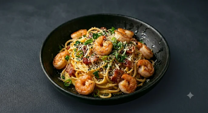 Carbonara Spaghetti Shrimp