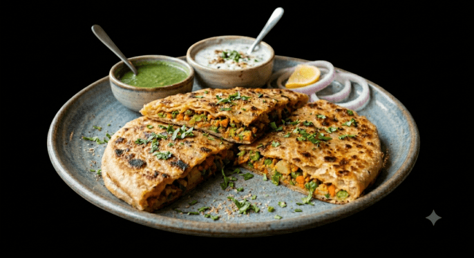 Mughlai Paratha (Vegies)