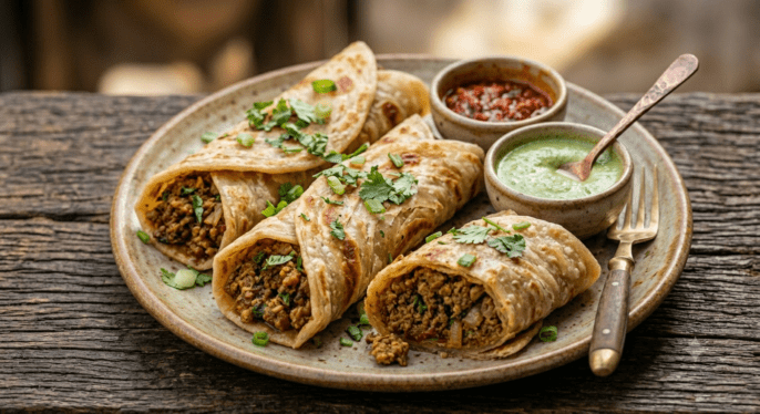 Mutton Keema Roll's