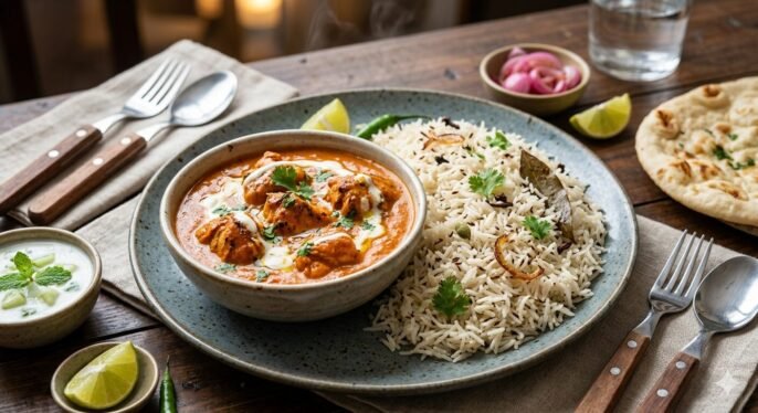 Zeera Rice +Butter Chicken Masala (Combo)