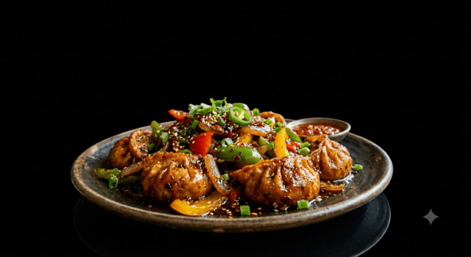 Momo's Chilli Pan Fried (Veg)