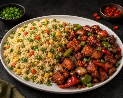 Veg Fried rice+ Chilly pork (Mini Combo)