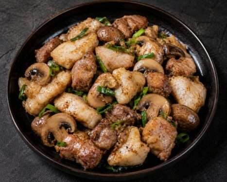 Pork & Fish Mixed With Mushroom