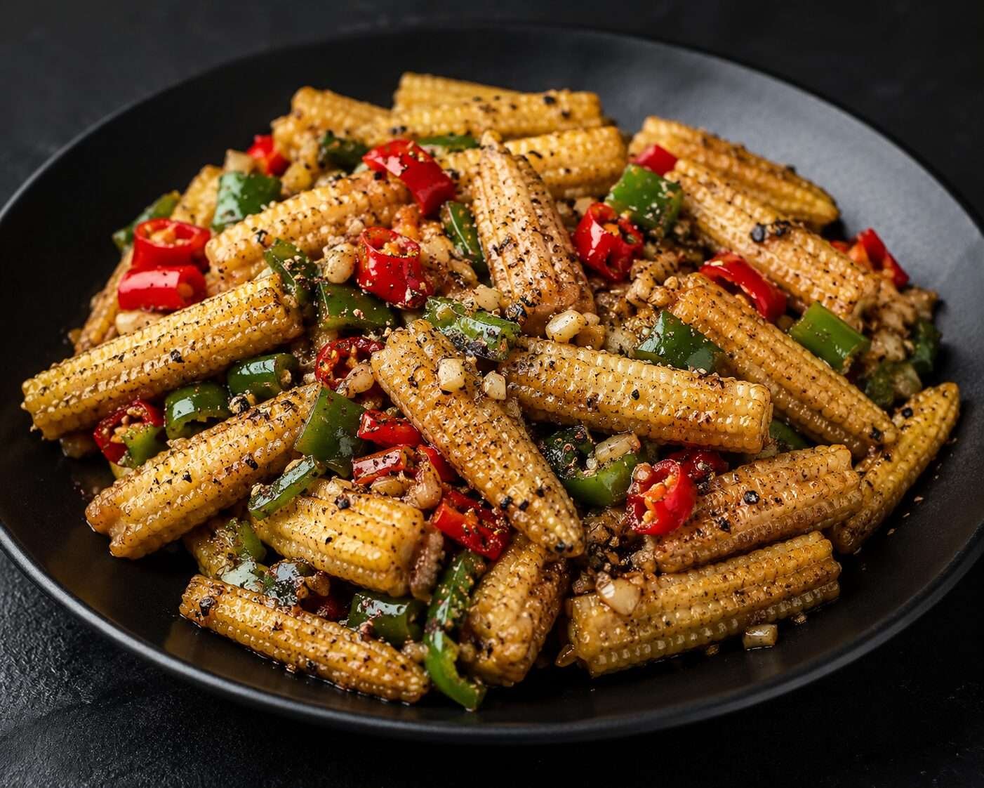 Pepper Chilli Garlic Babycorn