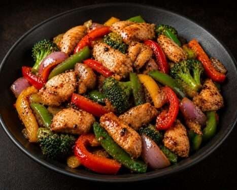 Chicken With Veg Stir Fry