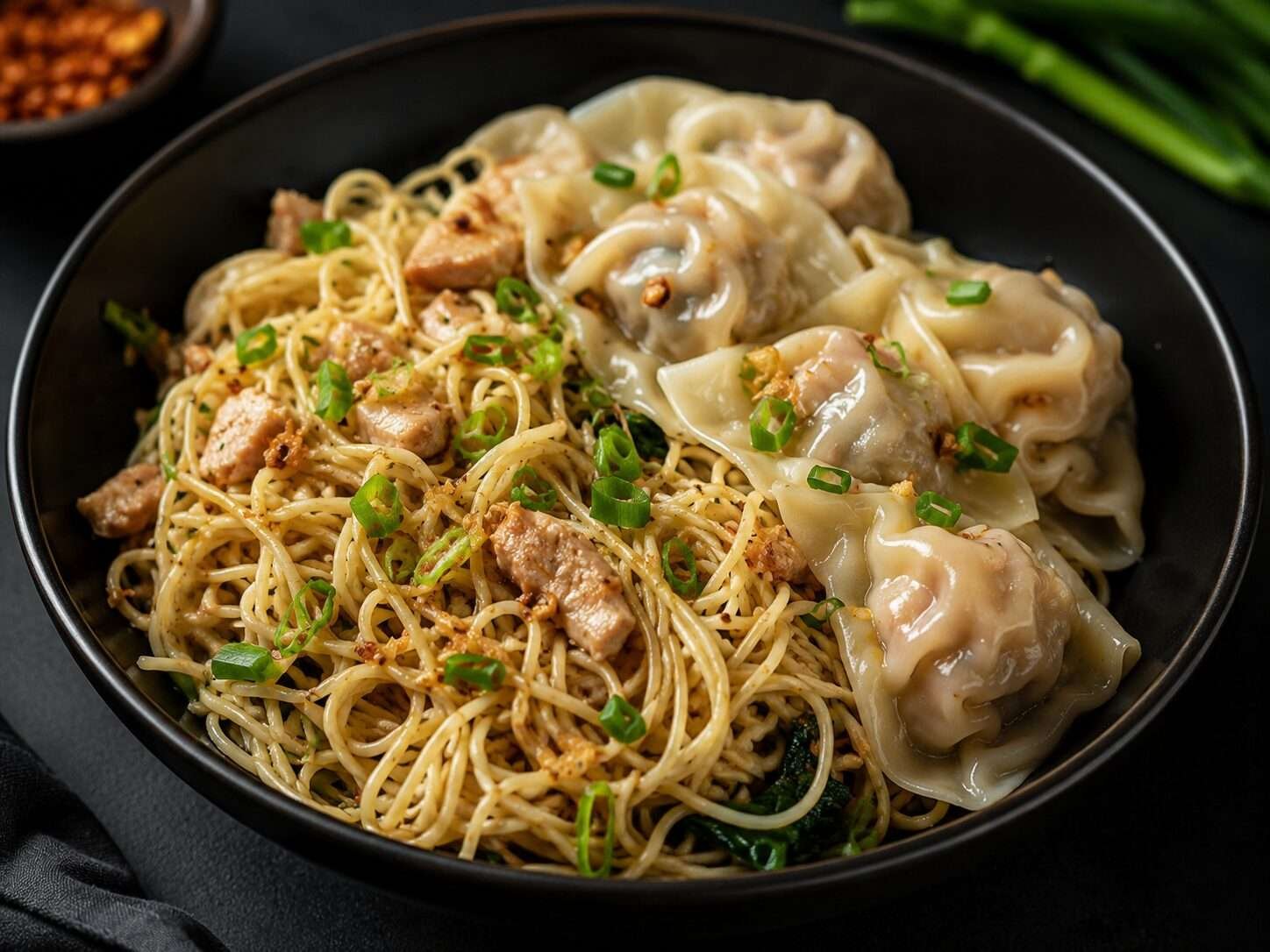 Salted Wanton Noodles ( Non-Veg )