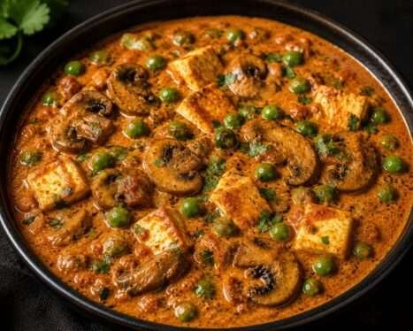 Mushroom Paneer Matar