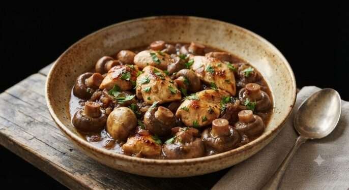 Chicken With Button Mushroom