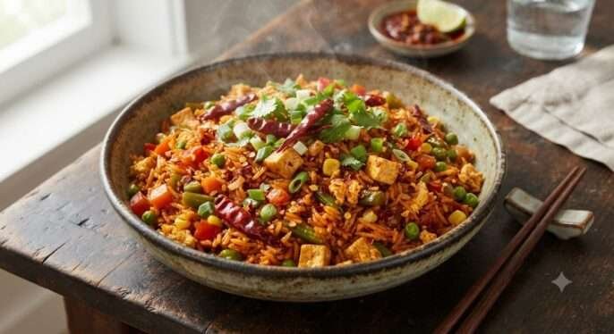 Shezwan Fried Rice  (veg)